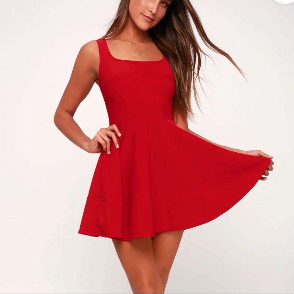 Lulus home before daylight red mini dress